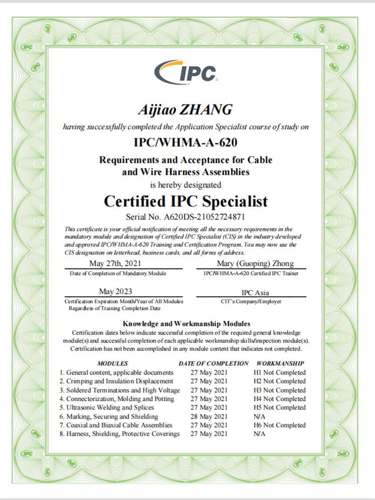 IPC620认证